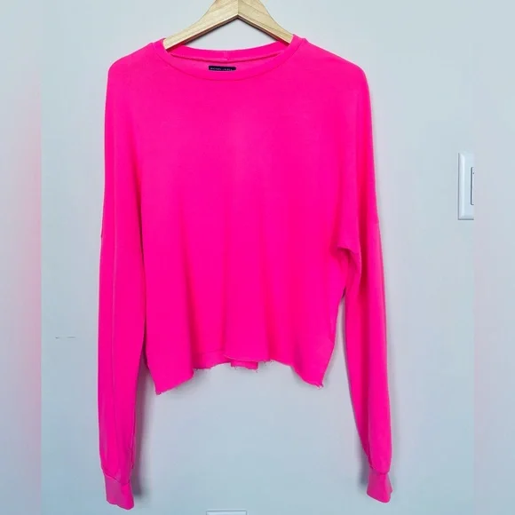 Michael Lauren Neon Pink Travis Sweatshirt, Small - Picture 2 of 8